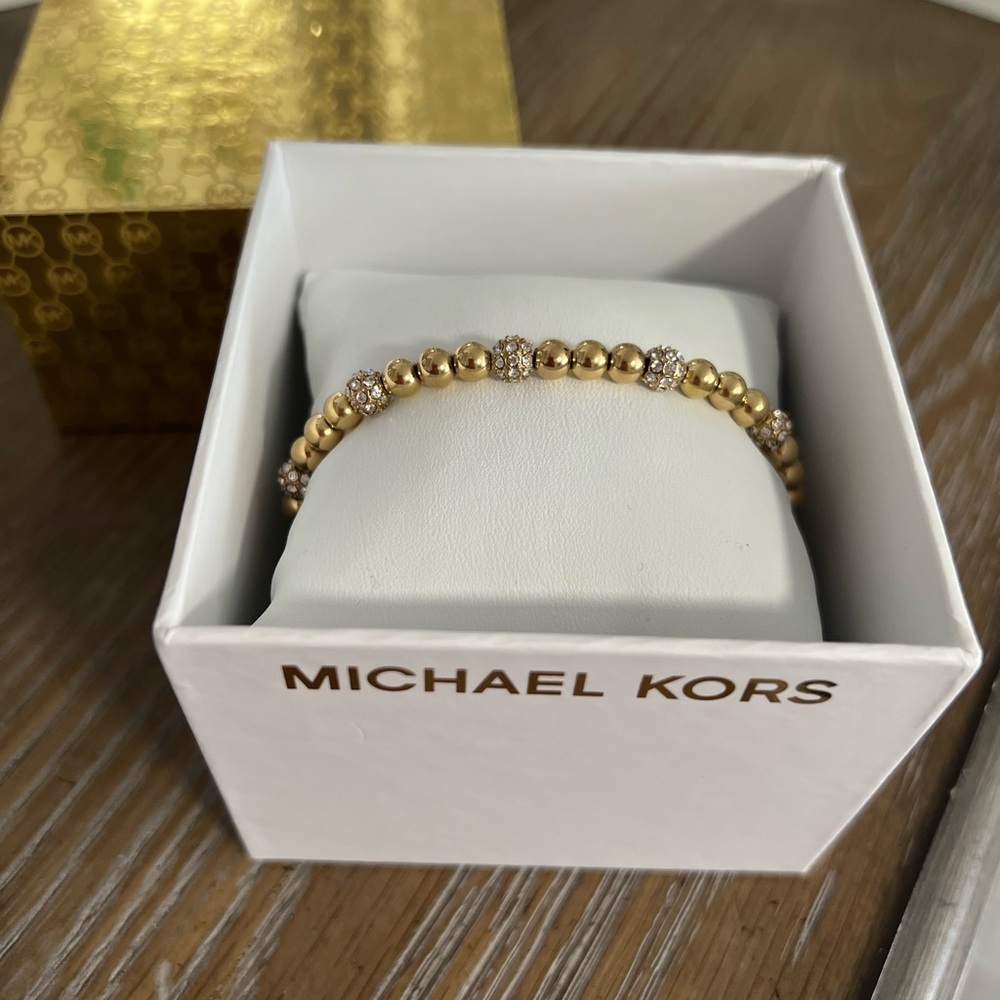 MK gold bead bracelet